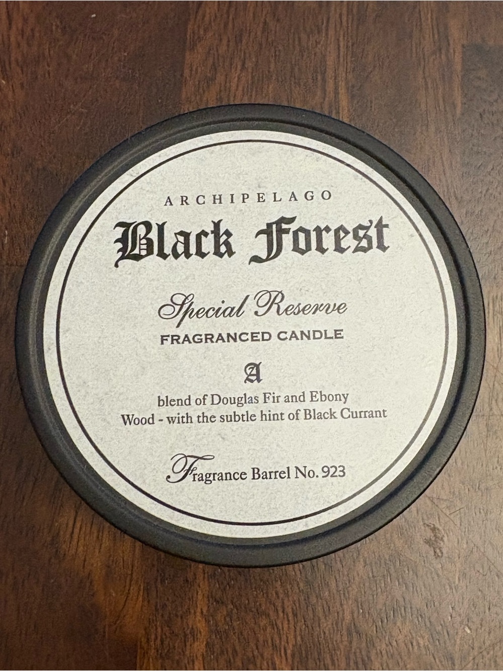 Archipelago Black Forest candle NEW in tin